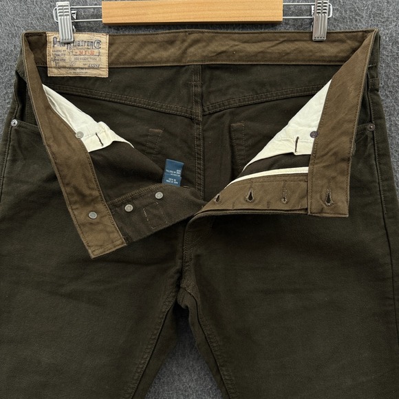 Polo Ralph Lauren Jeans‎ Mens 34x30 Green Varick Slim 625 Canvas Cotton Pants - Picture 7 of 14